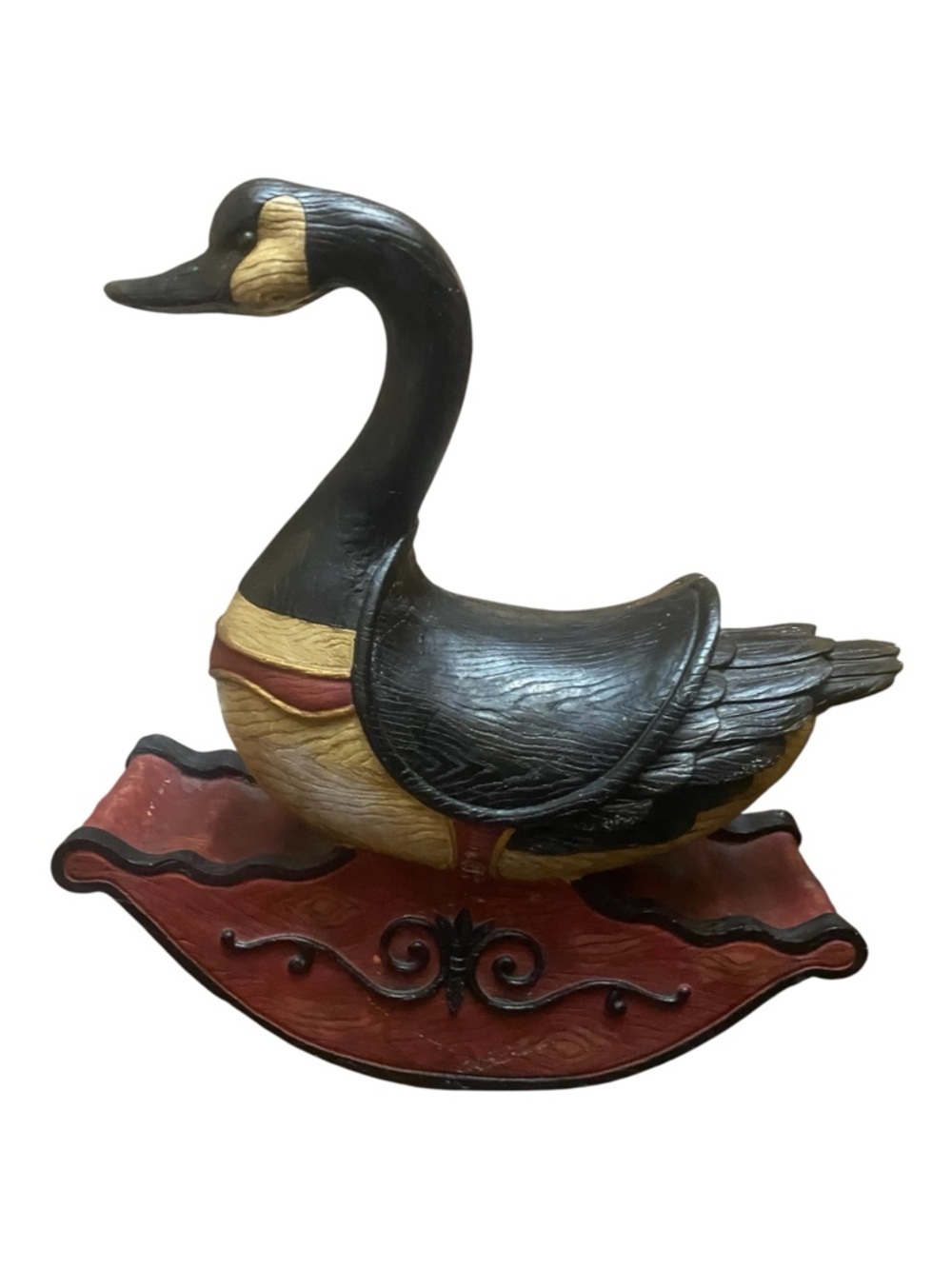 Vintage Canadian Goose Folk Art Rocking Chair By Jaimy Cottage Core Nursery Toy
